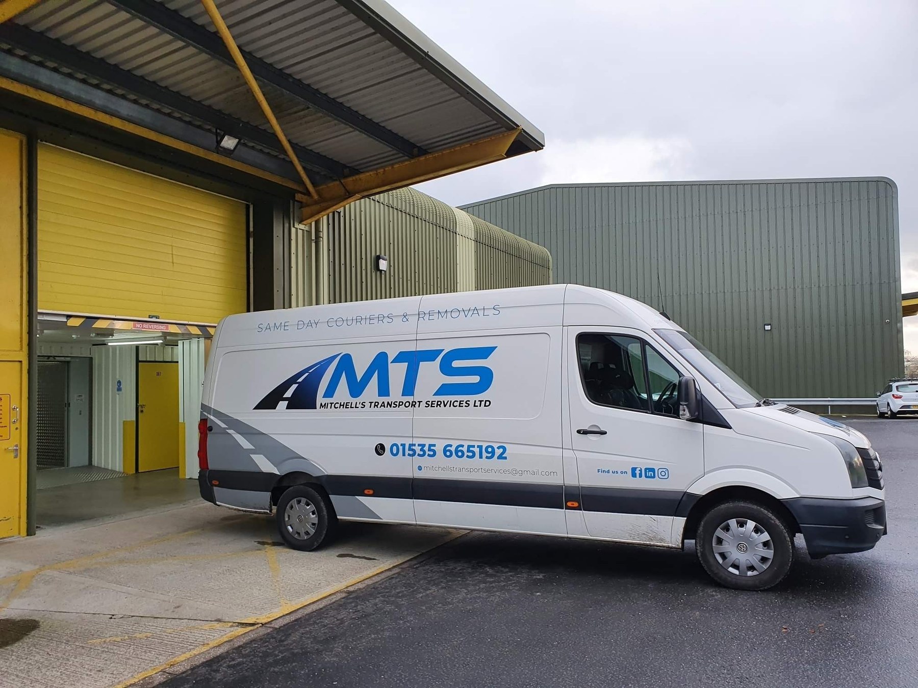 MTS van at an industrial site